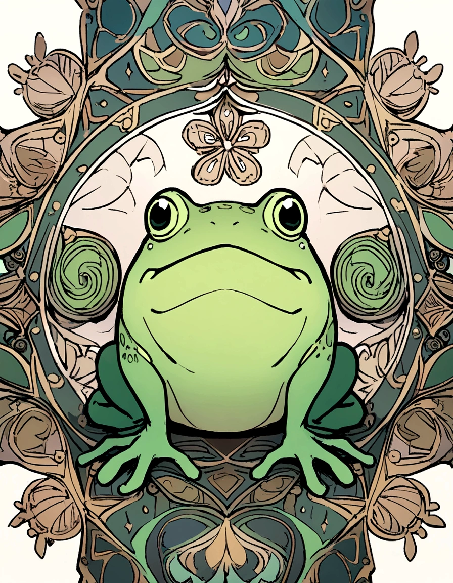 Grumpy Frog pattern 