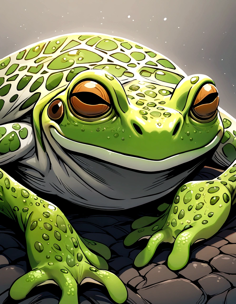 Grumpy Frog pattern 