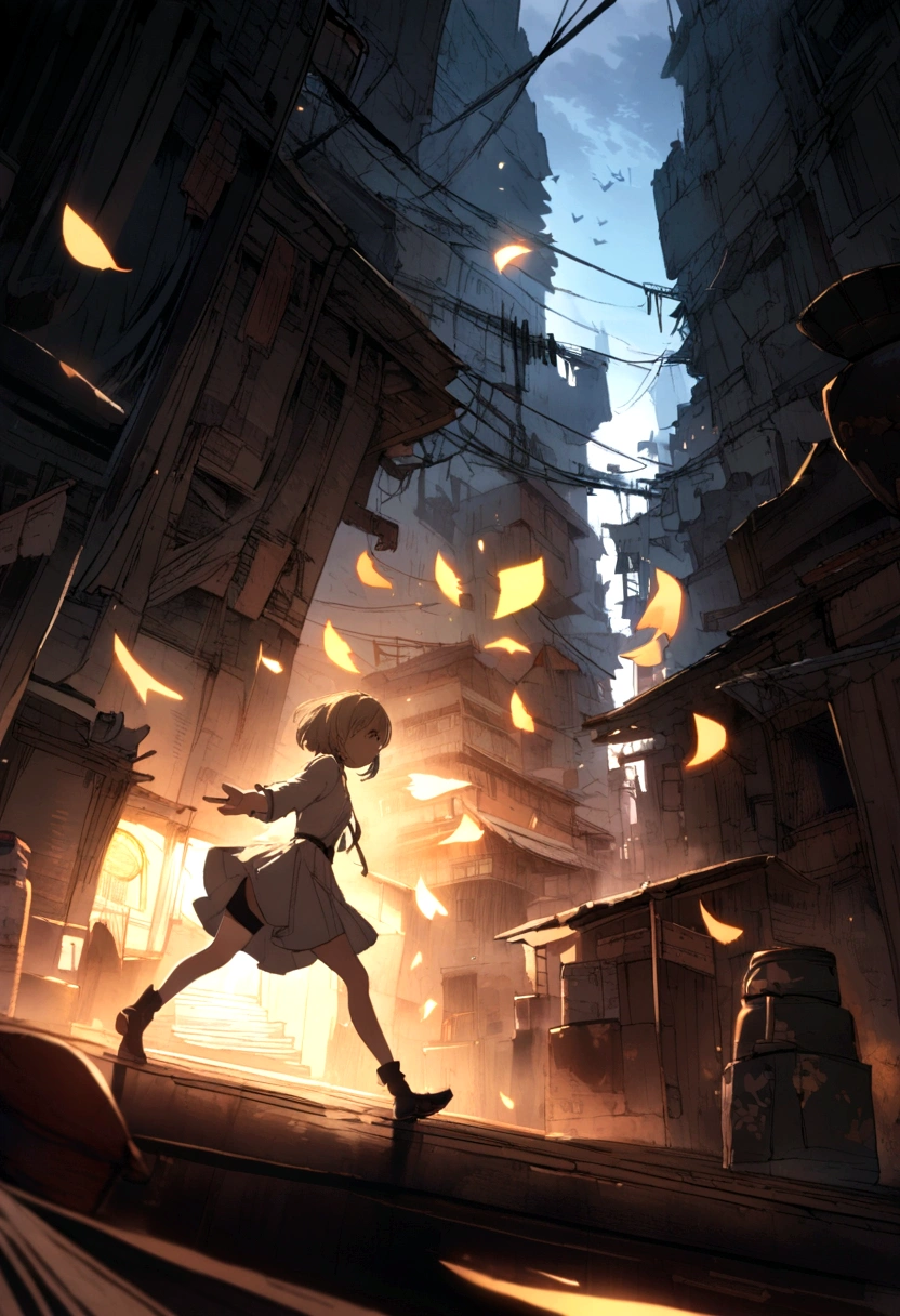 A short-haired anime girl with telekinesis flags