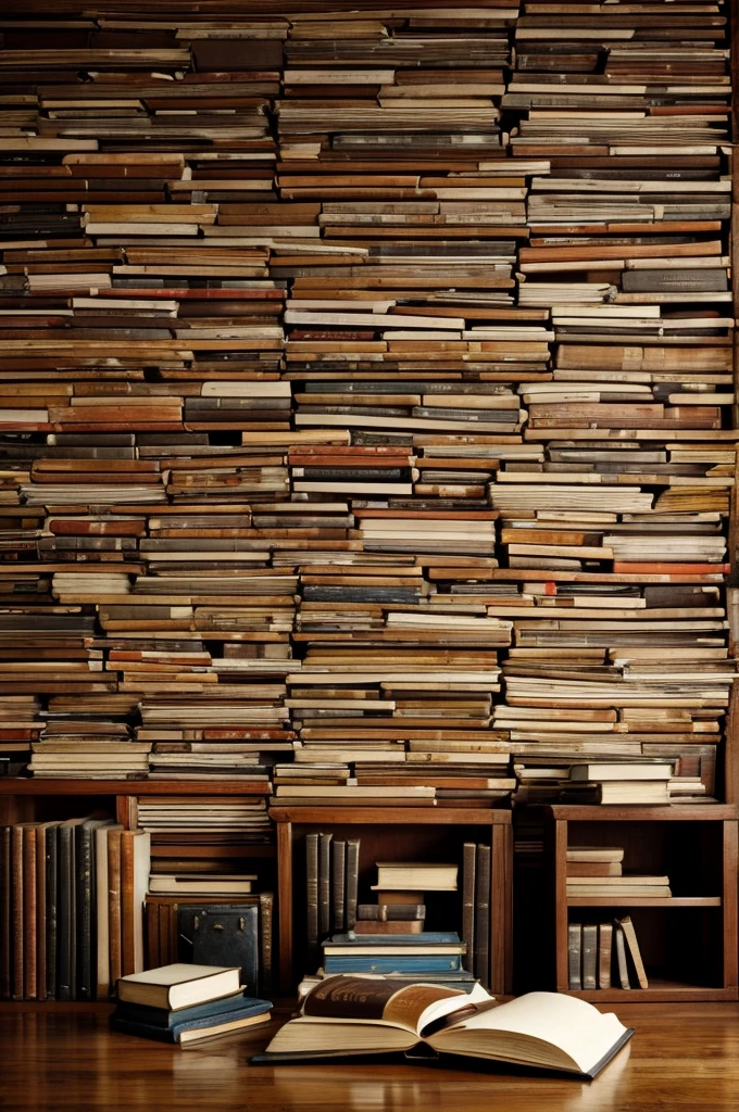 Books and photographs background