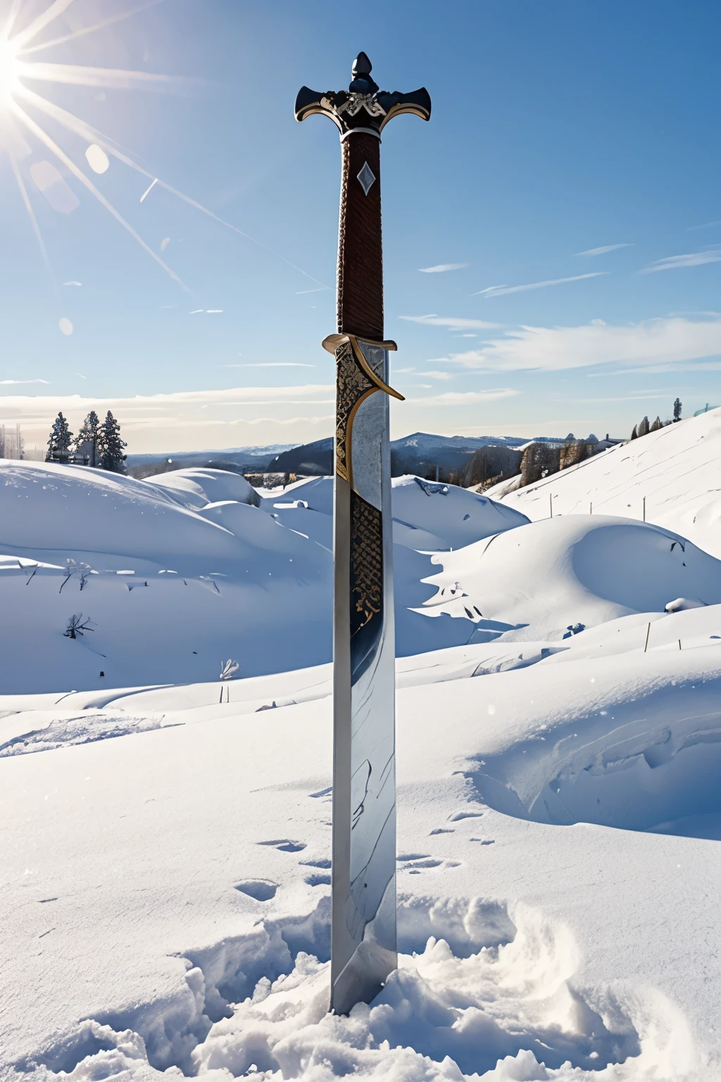 SWORD BURIED IN SNOW
