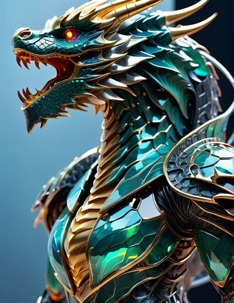 Complex 3d rendering ultra-detailed dragon scale head , biomechanical robot, simulated 150mm shot, beautiful natural soft edge light, crystal , roots, delicate lace, colorful details, intricate details, mesh threads, mandelbro fractals, body muscles, cable wires, microchips, badasses, surreal, ultra-detailed, octane rendering, volumetric lighting, 8k post-production, Camouflage color , metallic skeleton details, ninja , futuristic dragon scale head , power of dragon scale head , Techwear, guns, half dragon half humanoid,