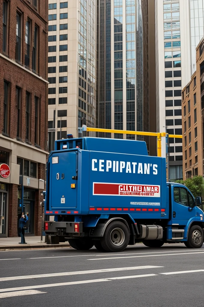 Company or business in an urban area with a sign called Optimus Cleaner