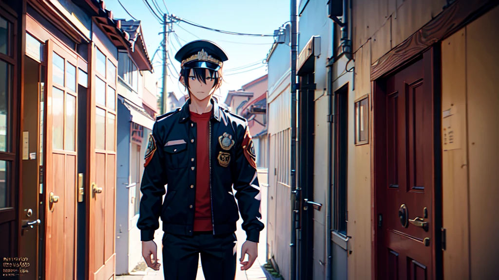 a pair of anime characters next to each other, delivering packages for amazon, (brave cop j decker), thumbnail, door rosa, eng kilian, high quality anime, inspiration in Shitao, man proposing to his girlfriend, upset expression, Dialogue, holding hot sauce, but, door
