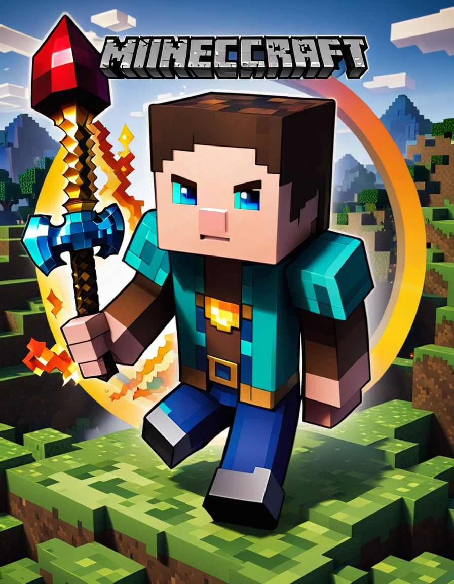logo for minecraft server with name rpg an