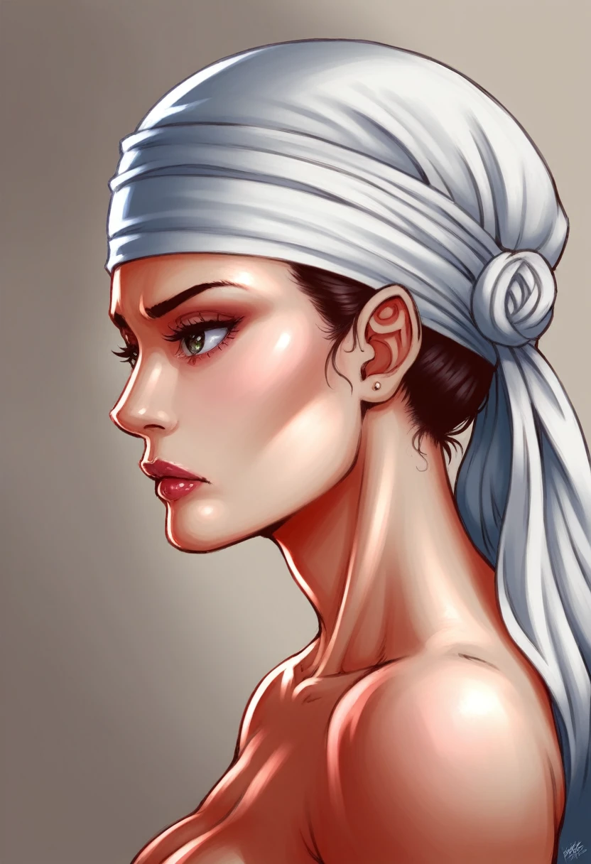 there are many people sitting in a room with one woman wearing a turban, marvelous expression, beautiful girl, beautiful lady, in profile, side portrait of a girl, serious focussed look, amazing beauty, deep in thought, profile close-up view, student, looking content, side profile view, close up shot from the side, close - up profile, beautiful image,Cinematic,soft colors, Technicolor,natural skin textures, hyper realism, hyper detailed,Extremely detailed,High contrast,Masterpiece,Realistic,Ultra Detailed, intricate details,realistic humid leather,extremly intricate,Epic Realistic, cinematic style,irina yermolova,high contrast,hdr,extremely detailed,,masterpiece,intricate details,faded,eyes extremely detailed, high detailed eyes,8k resolution,RAW,retina, Nikon Z9,