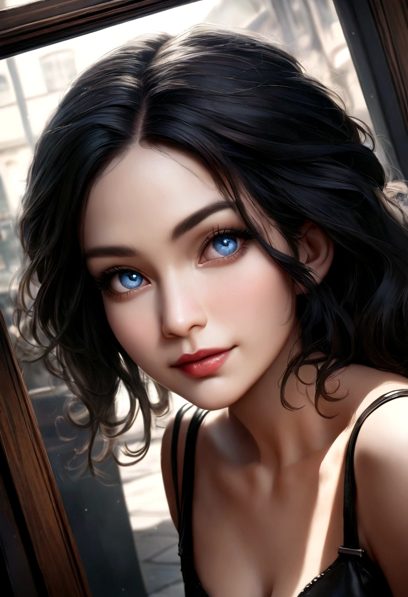 Belle femme brA stunninge en pull blanc posant devant la caméra en plein corps (Siroter A stunning café dans A stunning café moderne ), very detailed, 21 ans, visage innocent, Cheveux raides naturels, roi, blue eye, high resolution, head of'artwork, best quality, intricate details, very detailed, sharpness, detailed skin, texture de peau realistic, texture, detailed eyes, Professionnel, 4K, Sourire adorable, shot with Canon, 85mm, shallow depth of field, Kodak Vision Color, A stunning corps parfaitement ajusté, extremely detailed, A stunninge photo d'A stunning_\(ultra\), photorealistic, realistic, post-processed, maximum detail, roughness, real life, ultra realistic, photographic realism, photographique, 8K UHD, photographique