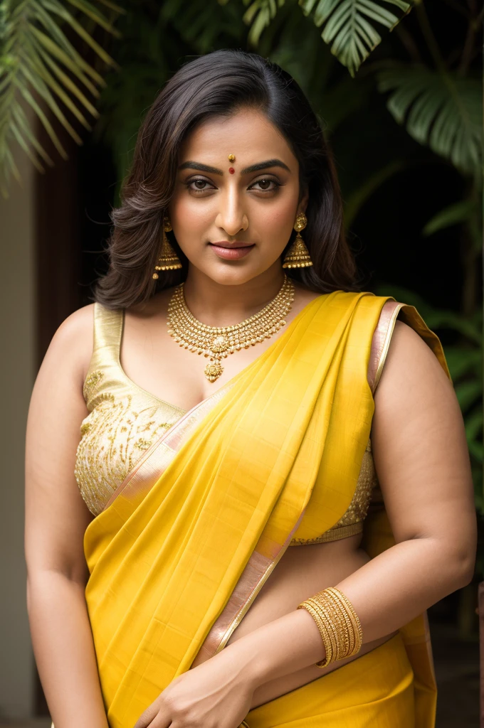 Foto RAW, photorealistic, photography, full body shot, master shot, perfect eyes, goddess like beauty, pierced eyes, perfect thick chubby mallu Desi aunty bhabhi, Wearing a Stanapatta, a chest-band.Saree model, model Photography, Indian saree shoot, Indian traditional wear advertising photography, traditional wear brand shoot, face of Indian actress Sonakshi Sinha, masterpiece, realistic, realism, incredible details, pleasure, photorealism, detailed skin, skin pores, high contrast, photorealistic Artstation 8k HD digital art trend of high definition and detailed realistic skin texture, ultra detail, realistic skin texture, armature, best quality, ultra high definition, (photorealistic:1.4),, high resolution, detail, raw photo, sweat, Re sharp, by Lee Jefferies Nikon D850 Film Stock Photo 4 Kodak Portra 400 Camera F1.6 Lens Rich Color Ultra Real Realistic Realistic Textures Dramatic Lighting Unreal Engine Trending at Art Station Cinestill 800,(pele altamente detalhada: 1.2), 8k UHD, DSLR, soft-lighting, alta qualidade, grain of film, Fujifilm XT3,she didn't like to wear blouse or bra, she is happy to wear only saree, she hates blouse or bra, detailed hairy armpits, hyper realistic skin, skin pores, sweat, veins,