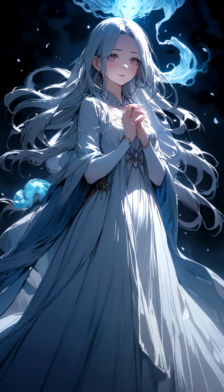 Spirit behind a woman