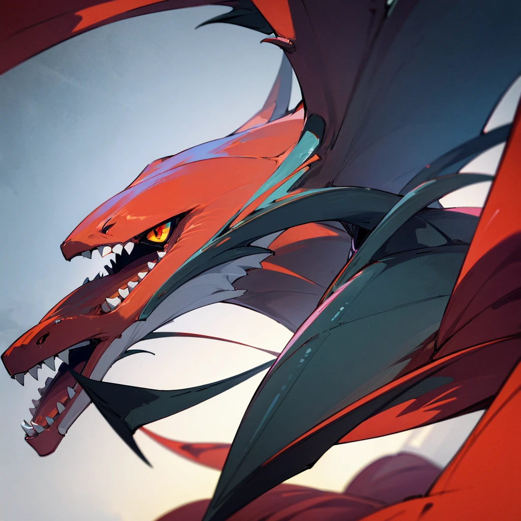 Wyvern rouge, réaliste 