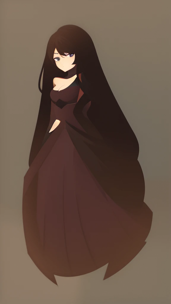 Pitch black background pretty lady