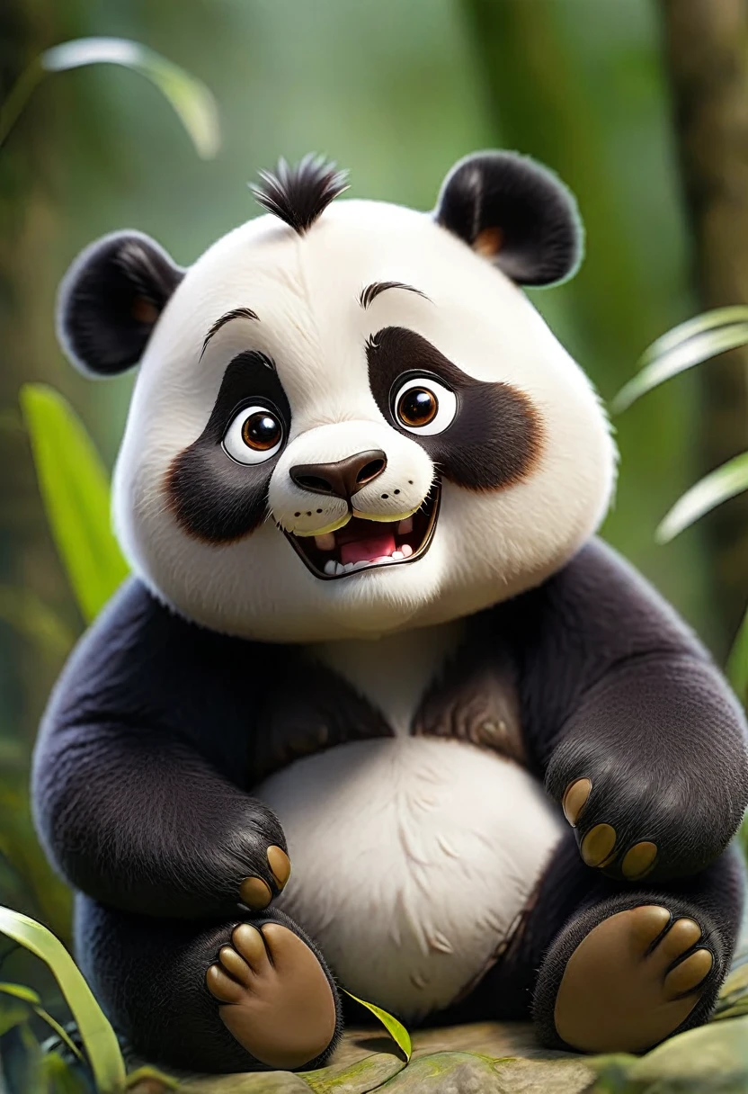 Panda named Pipo in a jungle adventure