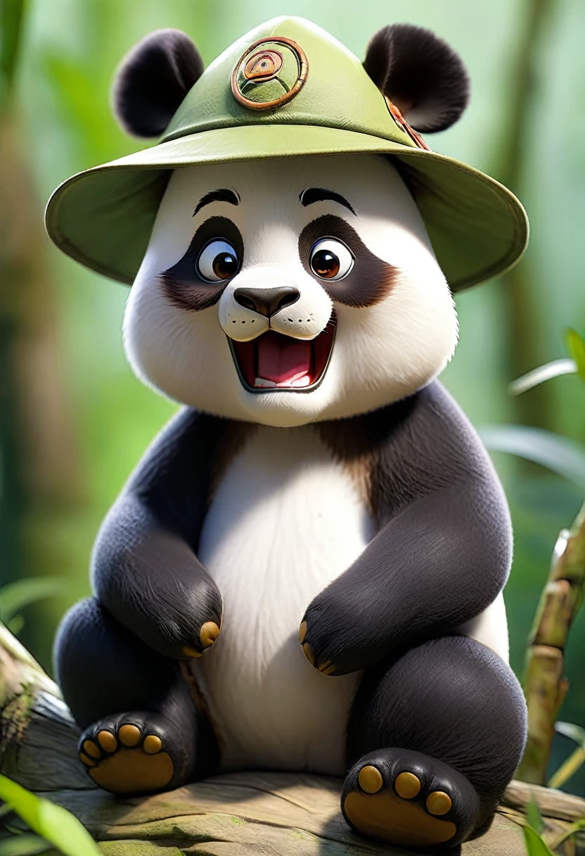 Panda named Pipo in a jungle adventure