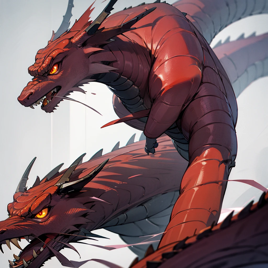 Dragon rouge, realistic 