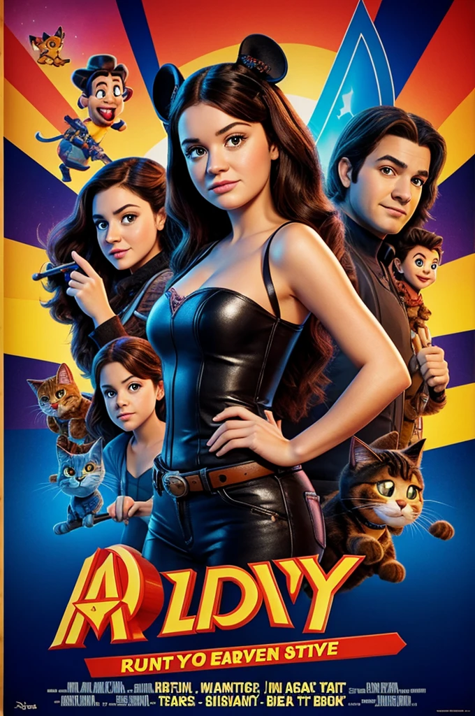 Disney Pixar style poster with title that says moly cat Carey