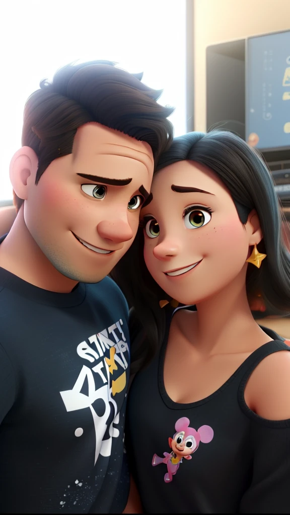A couple in Disney pixar style, high qualiy, best qualityer