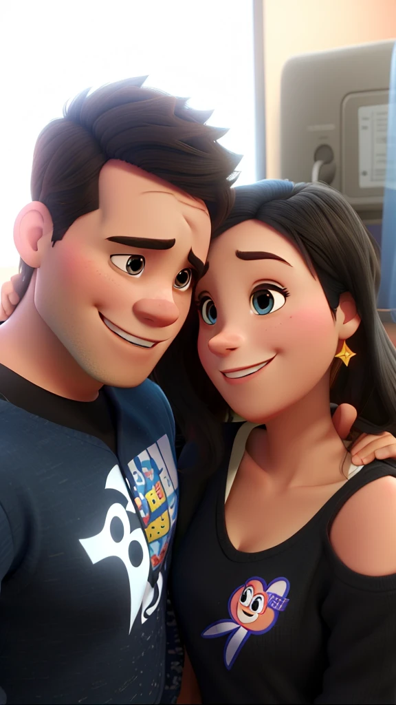 A couple in Disney pixar style, high qualiy, best qualityer