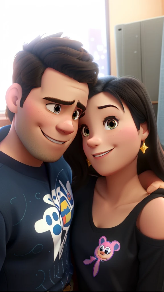 A couple in Disney pixar style, high qualiy, best qualityer