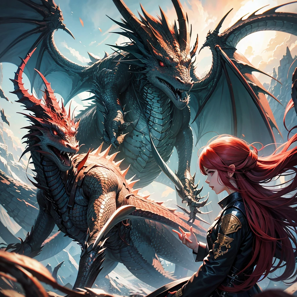 Dragon rouge, realistic
