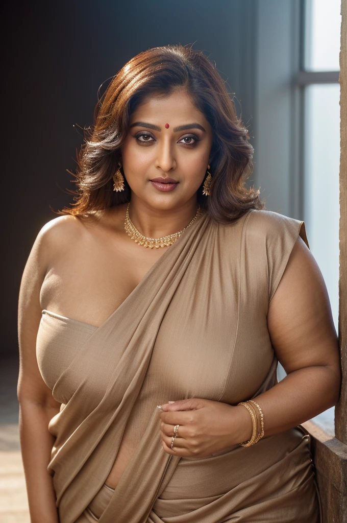 50yo mature MILF Anushka Shetty,((best quality)), ((masterpiece)), ((realistic)), eye kajal, eye liner, mascara, juicy lips, deep red lips, amazing figure, momma, mommy figure, curvy hot mommy figure, sensual Beauty, provoking body, extreme sweat, sweat soaked skin, slight stretch marks, alluring figure, bulging figure, thick charming lady, curvy, thick navel, full figured woman, eye kajal, massive breast, full body, styled hair, pierced eyes, female face,royal aura, trend on artstation , sharp focus, studio photo, intricate detail, very detailed, detailed eye, illustration, very detailed, sharp focus, digital render, professional, 4k, highly detailed armpits, detailed armpits hair,