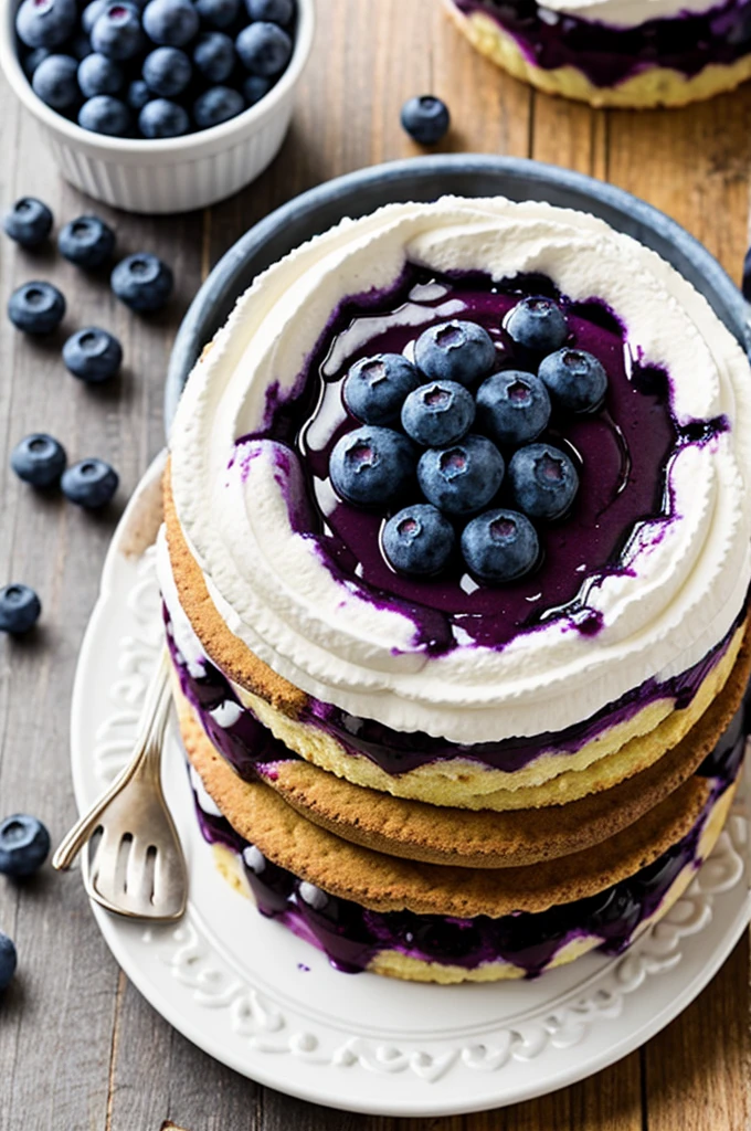 Pretty blueberry desserts 