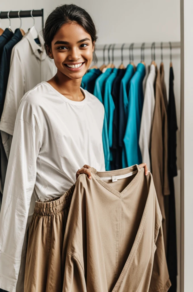 Cut the clothes with human teeth