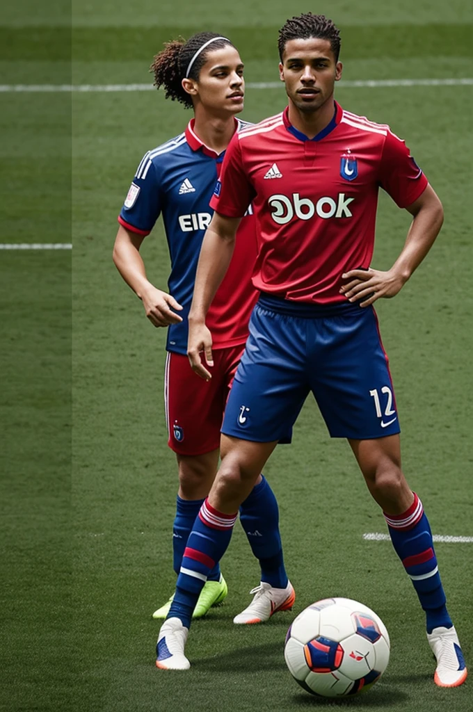Create an image of a soccer uniform inspired by the French soccer uniform but more modern and aesthetic 