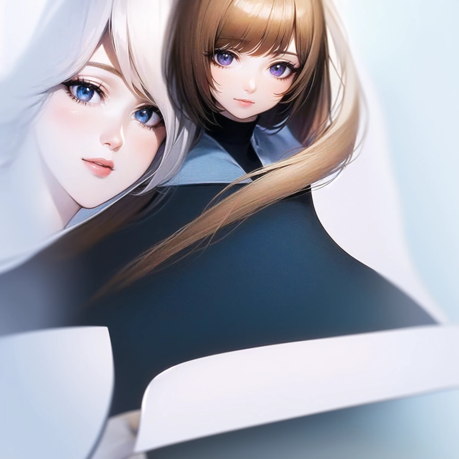 I want you to improve the face but with the same drawing style that you add details to everything and add colors and lighting from right to left