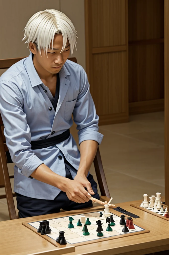 Senku Ishigami Jugando Ajedrez 