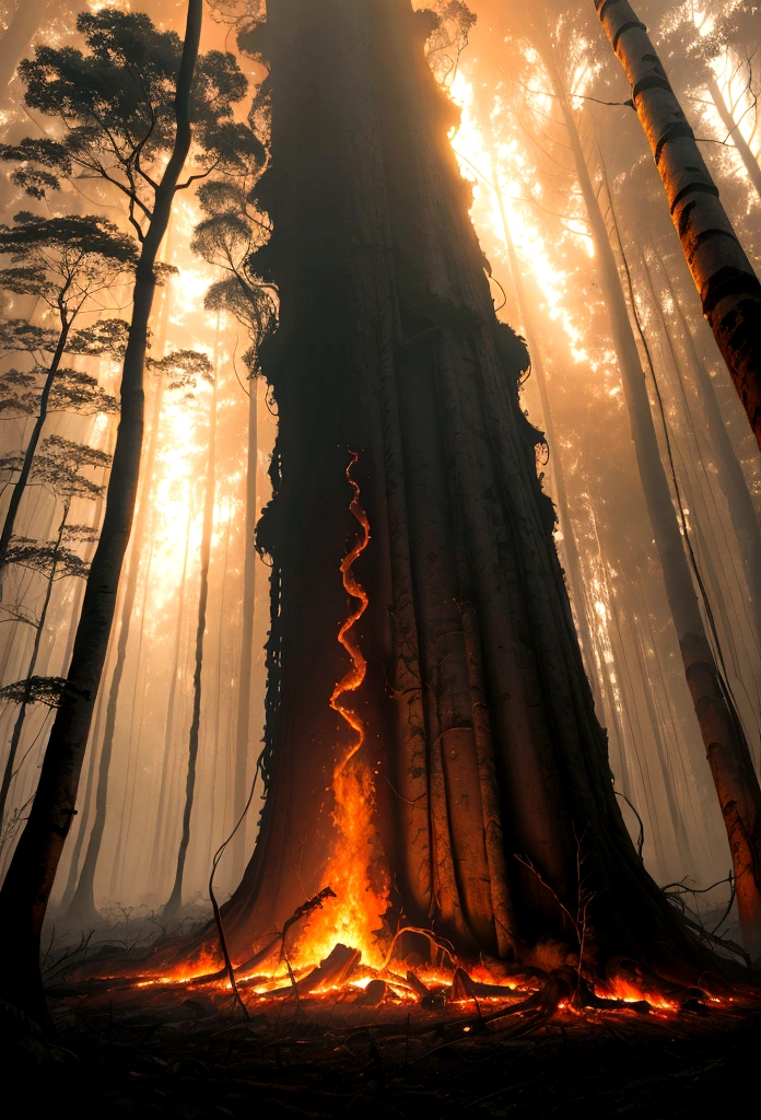 Amazon forest fires, hot atmosphere