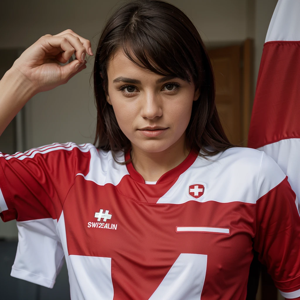 A soccer jersey for the nation of Switzerland 