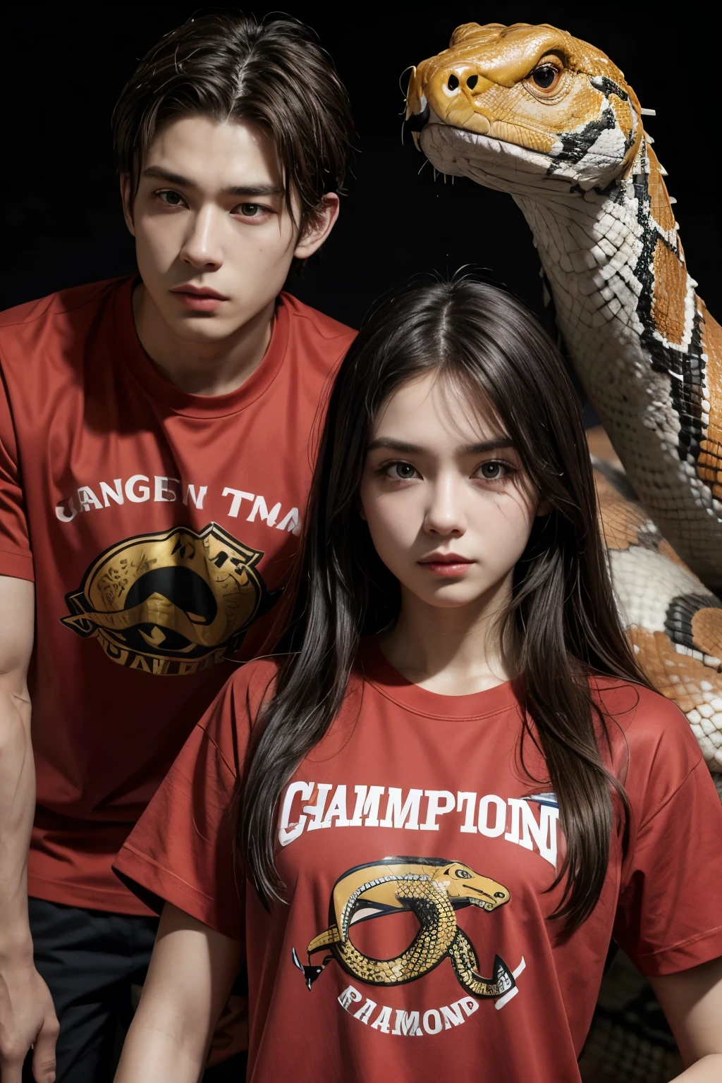Shirt models for championship times, in which the predominant color is red and has a snake as its mascot