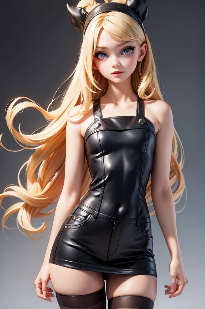 hyperrealistic american teen, blonderfect tiny body, sexy, dark makeup, perfect slim face, big red lips, very cute face, tiny body, big eyes, young looking, childish looking, panty pull