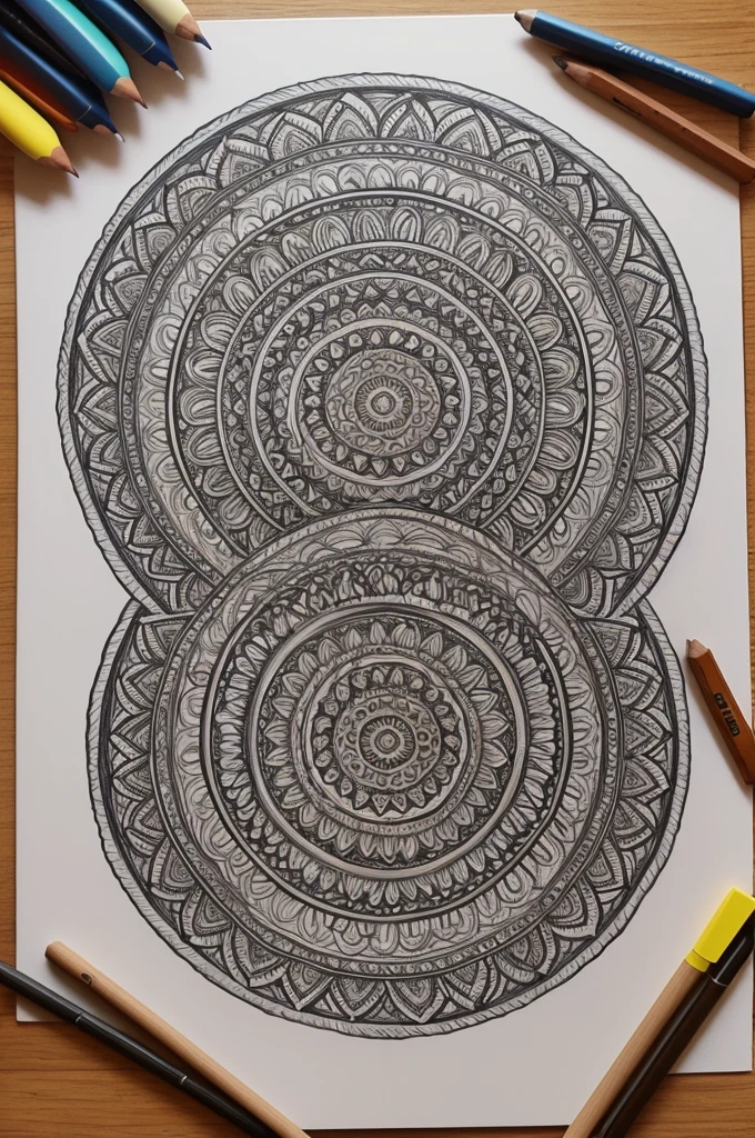 Generate drawings about mandalas