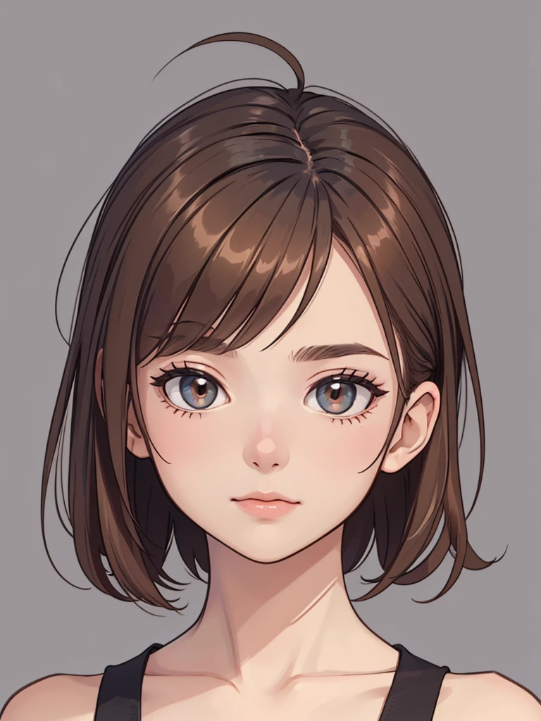 (((masterpiece, best quality, ultra highres, 1 girl, solo, no background))), super detailed skin and face and eyes and finger, beautiful japanese woman, small breasts:1.5, skinny, light brown hair, white background, very short hair, (an illustration of girl), Knee shot, Generate with illustrations, Various expressions, Various poses, Various Costumes, Please draw the entire character within the frame, ensuring that the head, arms, and legs are not cut off. The background should be simple, with the character positioned centrally,