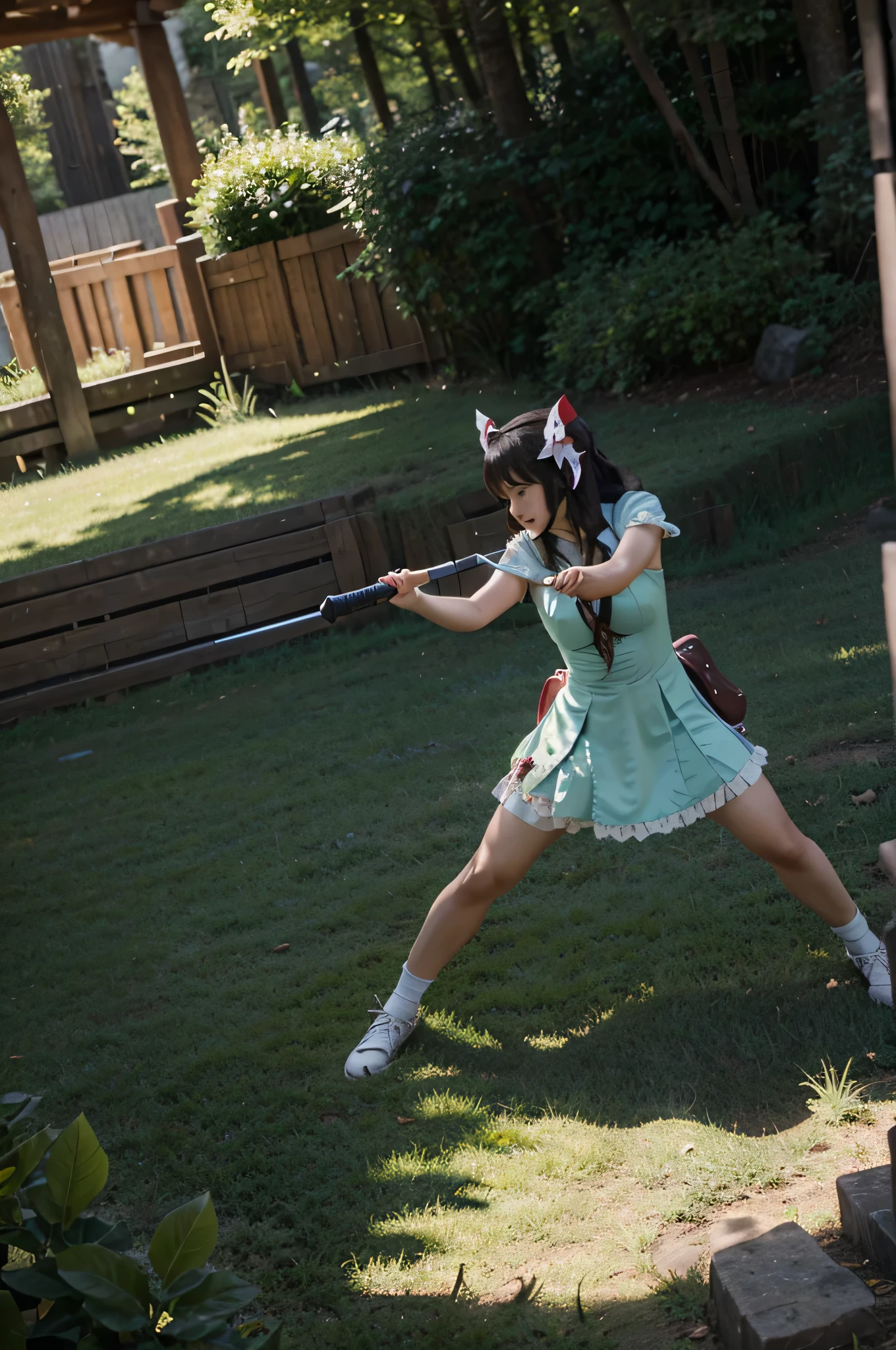 solo 1 girl view, TouHou Legend of Fairy Souls is an action game developed and published by LFCat Studio for PC. An adventure in which we control the young Reimu, which due to a curse has been transformed into Kedama, a little ball of hair, having to fight waves of enemies from an isometric perspective with both ranged attacks and hand-to-hand combat, being able to turn into different monsters, random angle.,(all realistic intricate details)