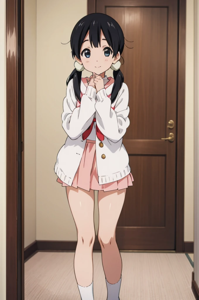 solo, 1girl, tamako kitashirakawa, , looking at viewer, smile, ,miniskirt,,my room,((nsfw))