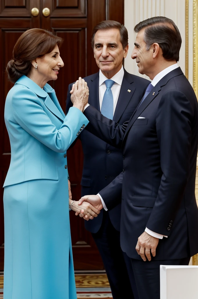 The Argentine president greeting Peron