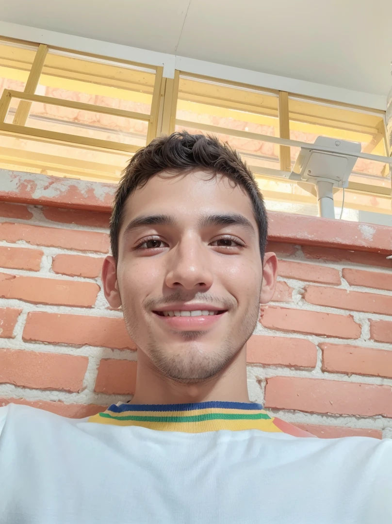 smiling man in a white shirt holding a pizza in front of a white board, caio santos, icaro carvalho, edu souza, powder Nándor Katona, david rios ferreira, carmelo blandino, frontal image, Jose Moncada, young spanish man, by Emerson Silva, Andreia Rocha, alexander, luis melo