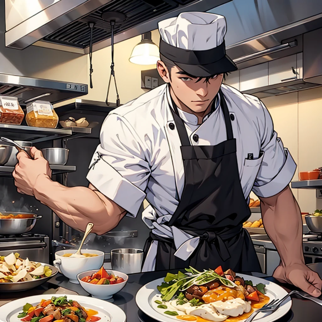 chef-d'œuvre, meilleure qualité, art officiel, Fond d'écran 8k, Très détaillé, illustration, 1 garçon, style chinois, encre, Cheveux bleu ciel, cheveux longs, Yeux détaillés, plaisir de la forêt, épaules nues, Hanfu, lac, Pur, doux sourire, bambou, thé