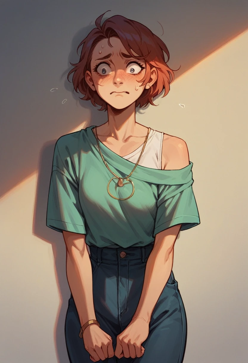 nervous,cowboy shot,girl,