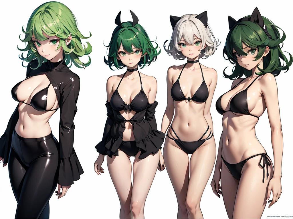Furry female snake anime style full body reference character designs
