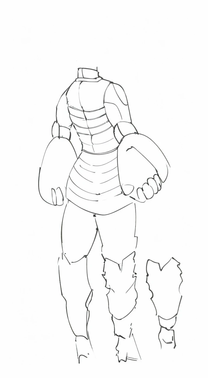 Add the feet and head