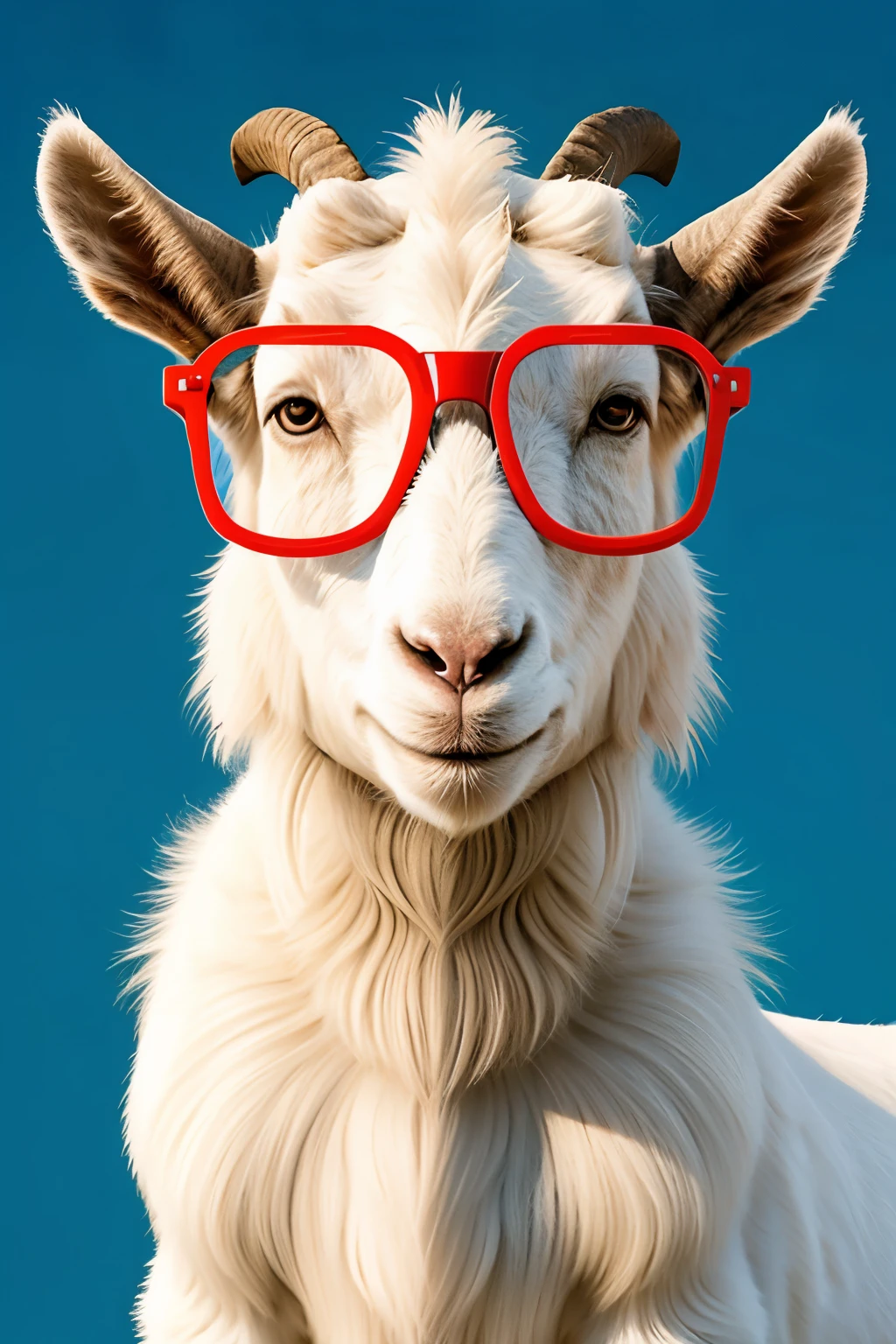 3d goat with 3d glasses