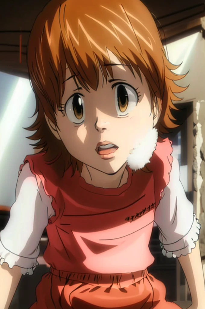 (best quality, masterpiece, RAW photo,ultra-detailed:1.2),1boy, 1girl,(solo:1.2),
short hair, orange hair, green eyes, freckles, masterpiece, expensive quality, very_expensive_solve, big_file size, full color,(completely nude:1.2),( kid),fellatio,tongue out,(pregnant:0.8),cum in pussy,