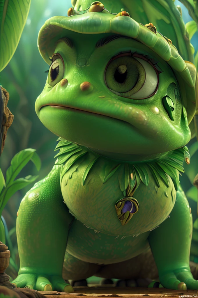 (giant frog prince on a beanstalk,highly detailed, cinematic lighting, fantasy art, 4k, ultra-detailed, realistic, photo-realistic, beautiful detailed eyes, beautiful detailed lips, extremely detailed eyes and face, long eyelashes, beautiful vibrant colors, dramatic lighting, epic scale, magical elements, intricate details, lush vegetation, dramatic angles, cinematic composition, masterpiece)