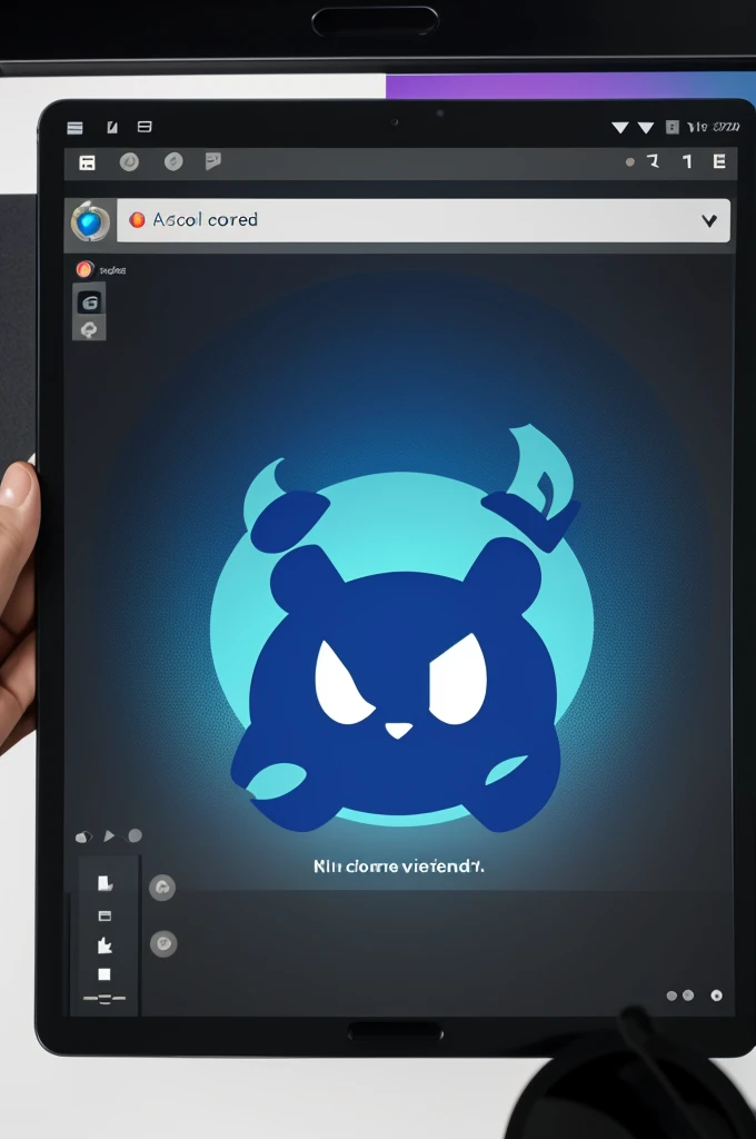 Create a 2D image of the Discord logo being tweaked