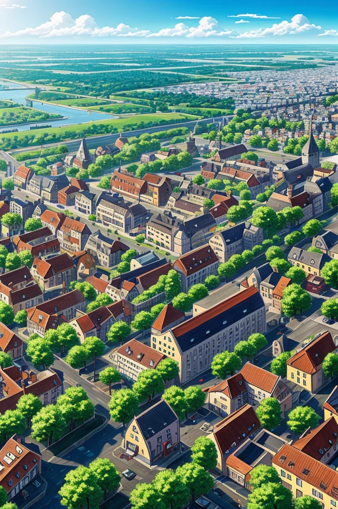 City of Hilden in Anime art