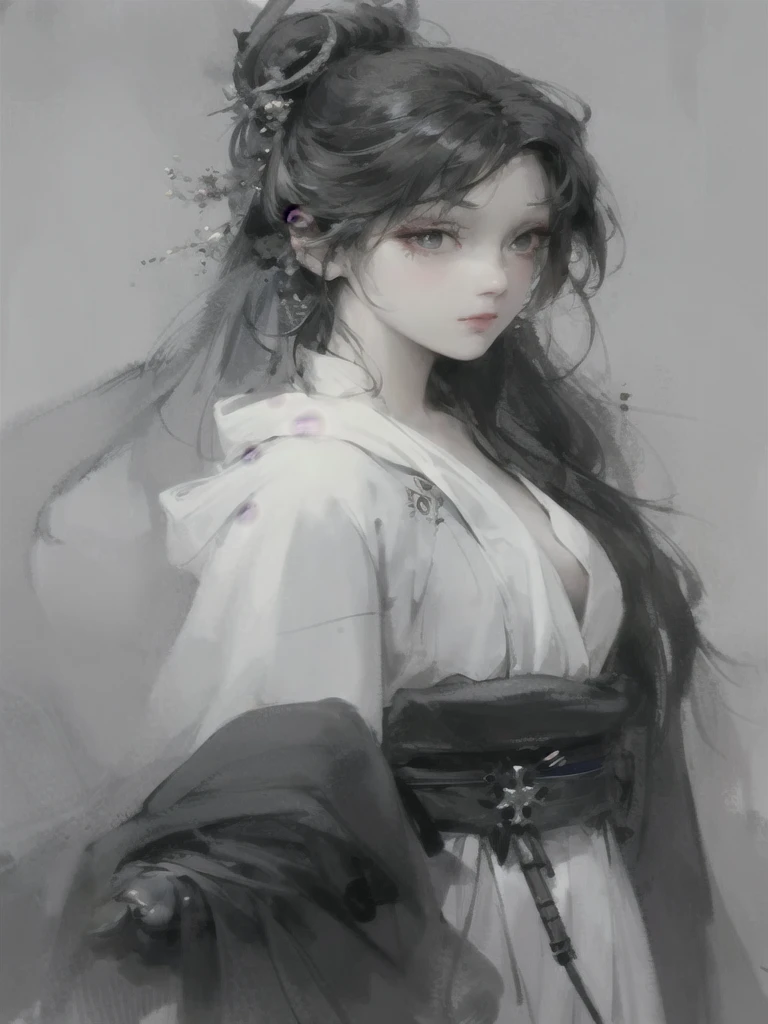 a close up of a woman with white hair and a white mask, beautiful character painting, guweiz, artwork in the style of guweiz, white haired deity, by Yang J, epic exquisite character art, stunning character art, by Fan Qi, by Wuzhun Shifan, guweiz on pixiv artstation