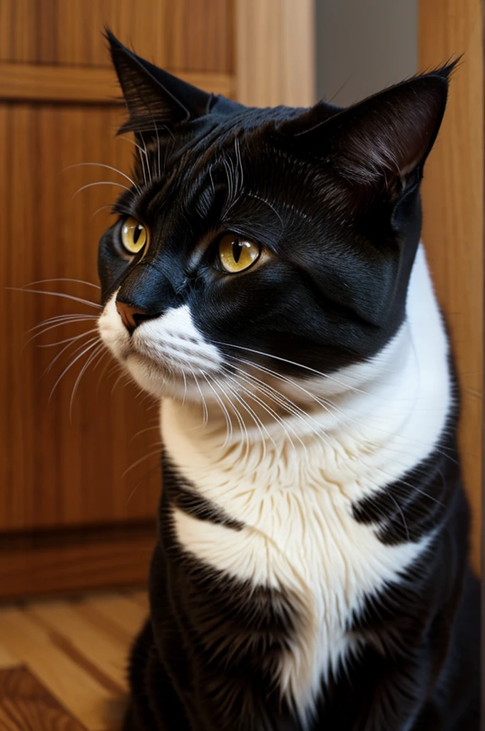 Cat with black hair